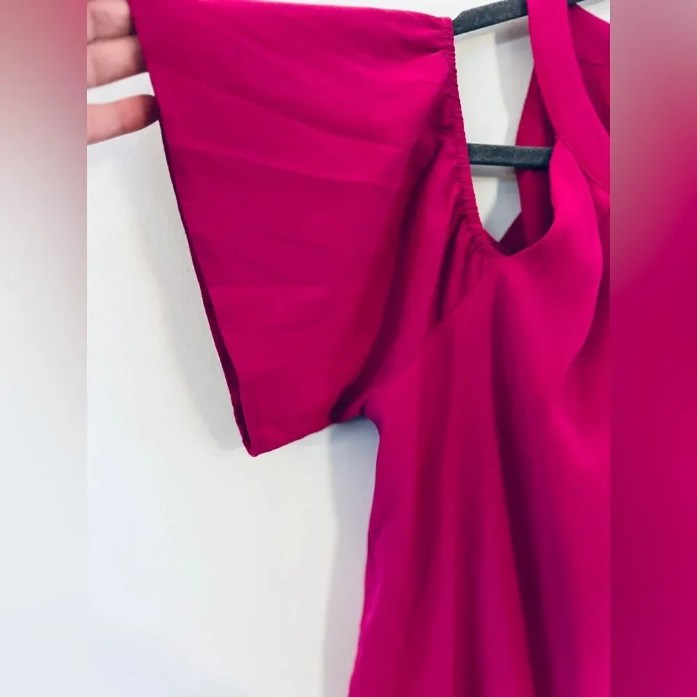 Lily Rose Fuchsia Cold Shoulder Dress